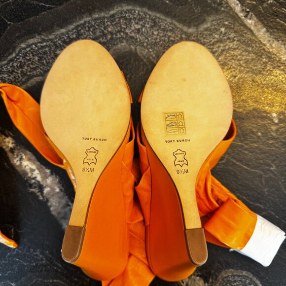 Tory Burch Women's Wrap Up Wedge - Mandarin - Picture 4 of 4